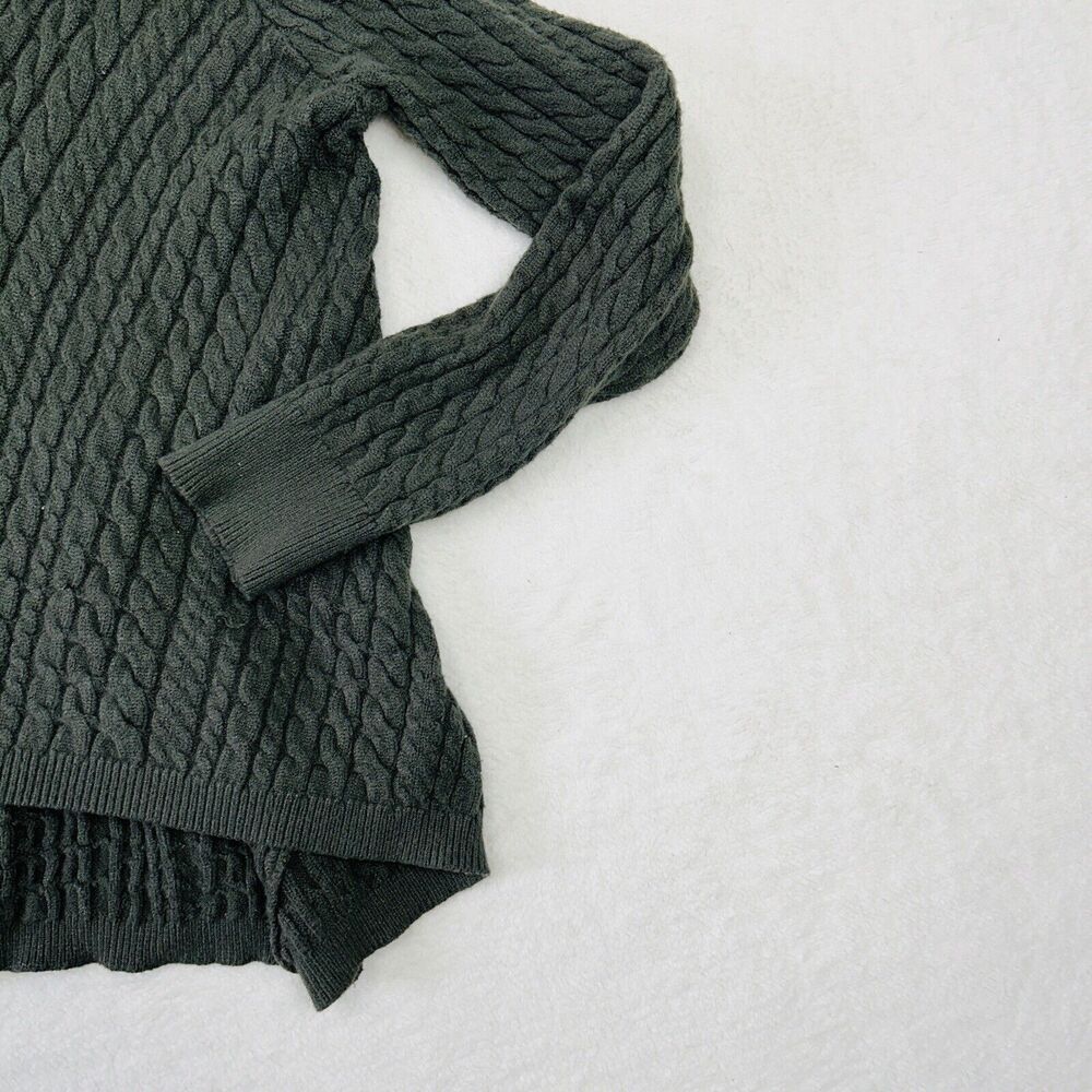 Evolution Cable Knit Sweater Size Large Asymmetri… - image 4